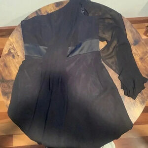 White House Black market one shoulder black dress